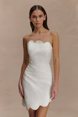 Atenea Satin Mini Dress - White