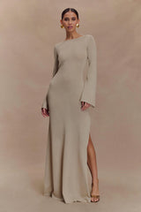 Atticus Knit Maxi Dress With Sequin - Gold