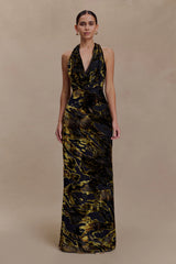 Talila Cowl Front Maxi Dress - Velvet Burnout